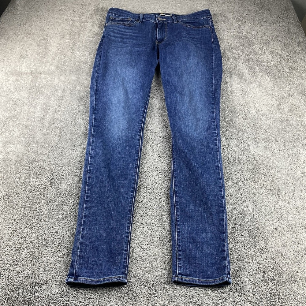 Levis 711 Skinny Jeans Womens 30 Blue Medium Wash Stretch Low Rise